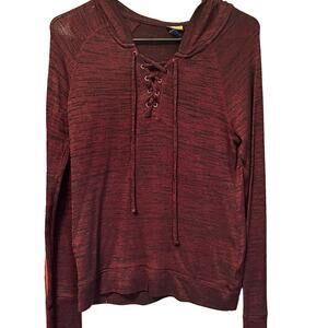 Prince and Fox Burgundy/Black Pullover Hoodie Women's Size S/P